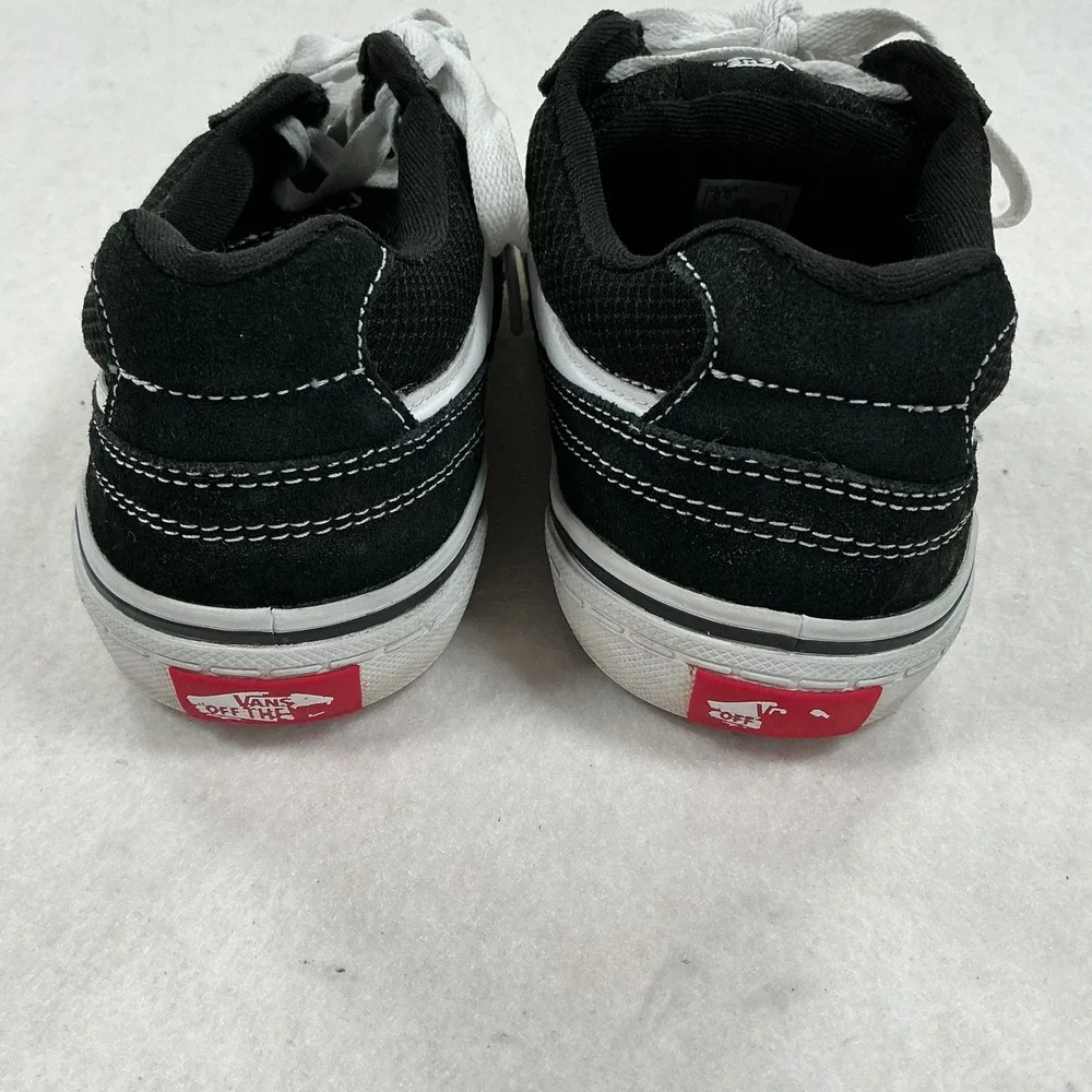 Vans Filmore Kids Shoes Black White Suede Canvas Skate Sneakers Youth 6.0 500714